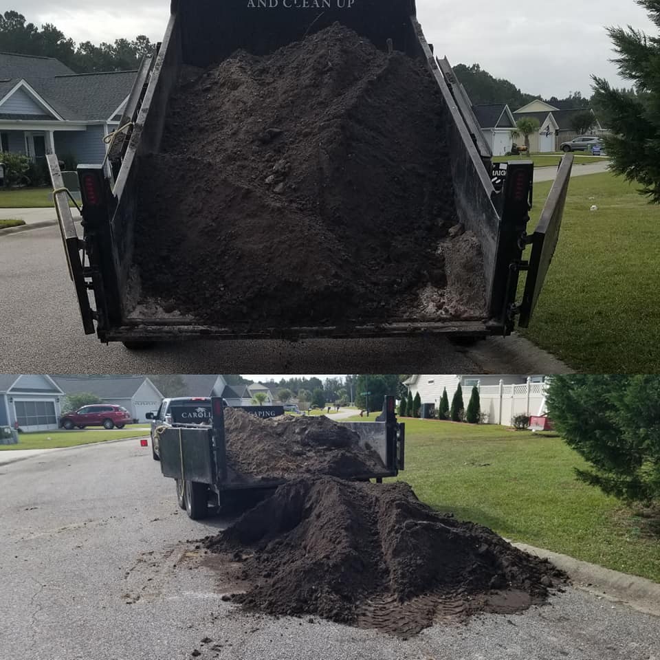 Removed old grass, old sand area, installed top soil, sod Longs, SC 29568