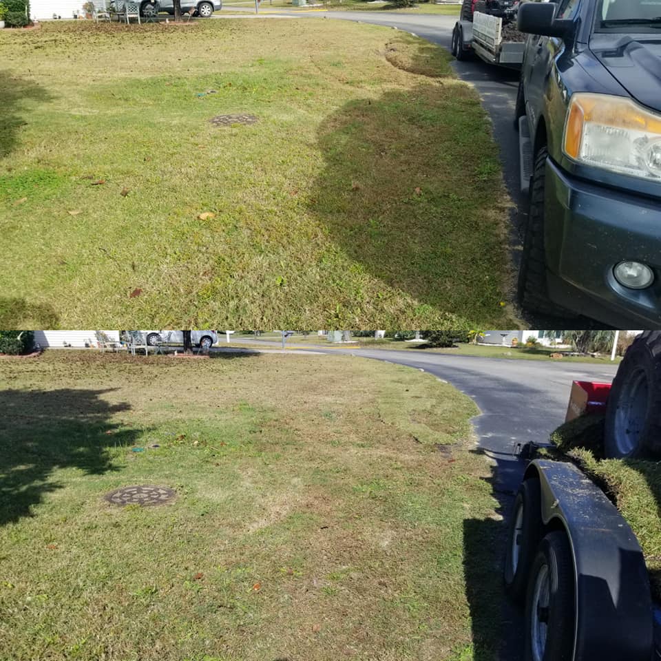 Rolled out ruts, put some top soil and sod down Longs, SC 29568