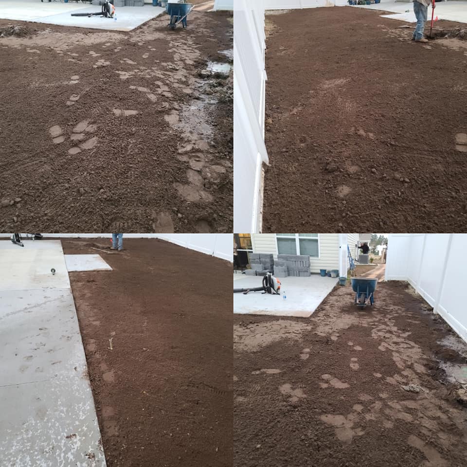 We brought 20 ton of fill dirt in and graded for sod, and delivered 2 pallets for home owner