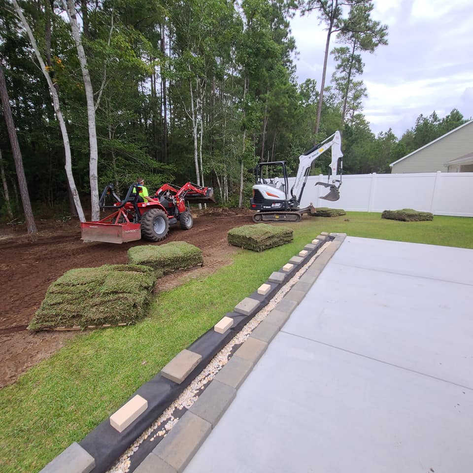 Brought in dirt to raise ground and delivered sod for customer to put out in Little River, SC 29566