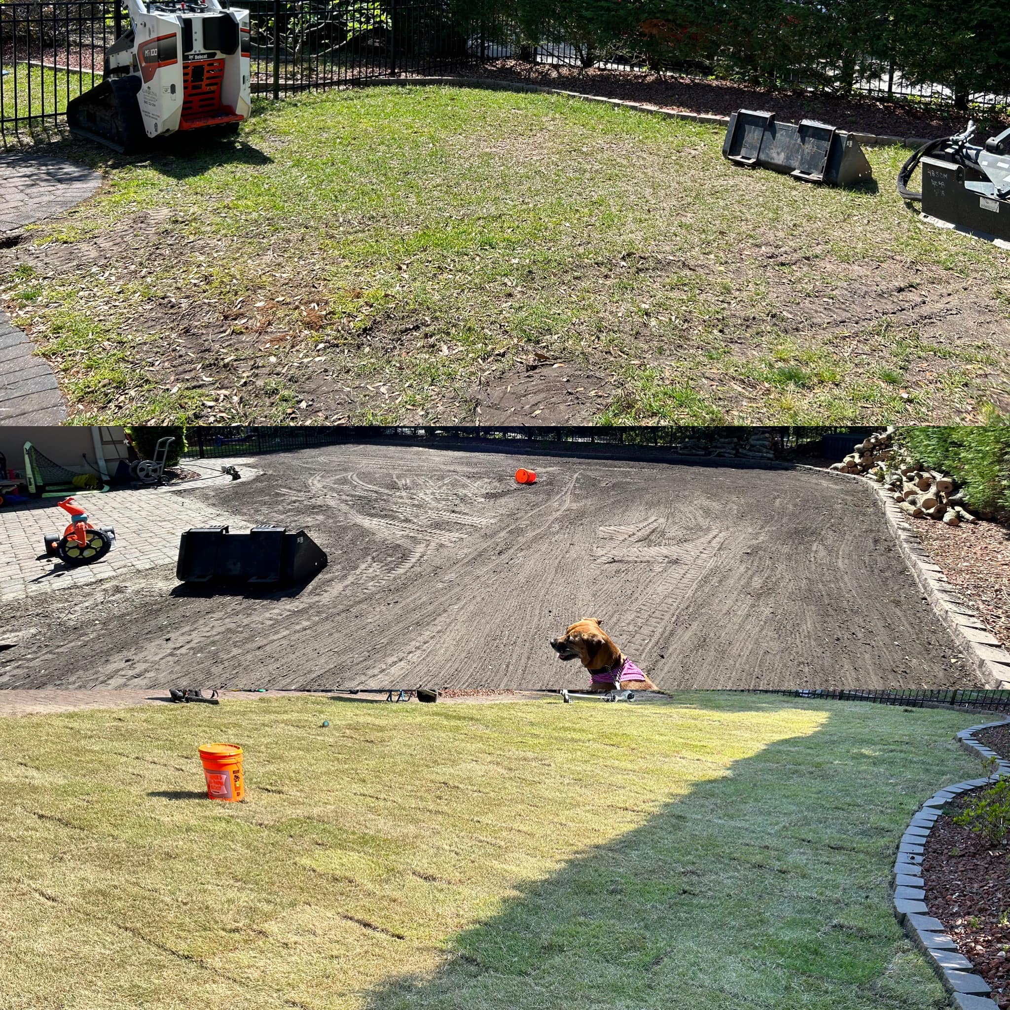 Removed old grass and installed Zoysia sod in Little River,SC 29566