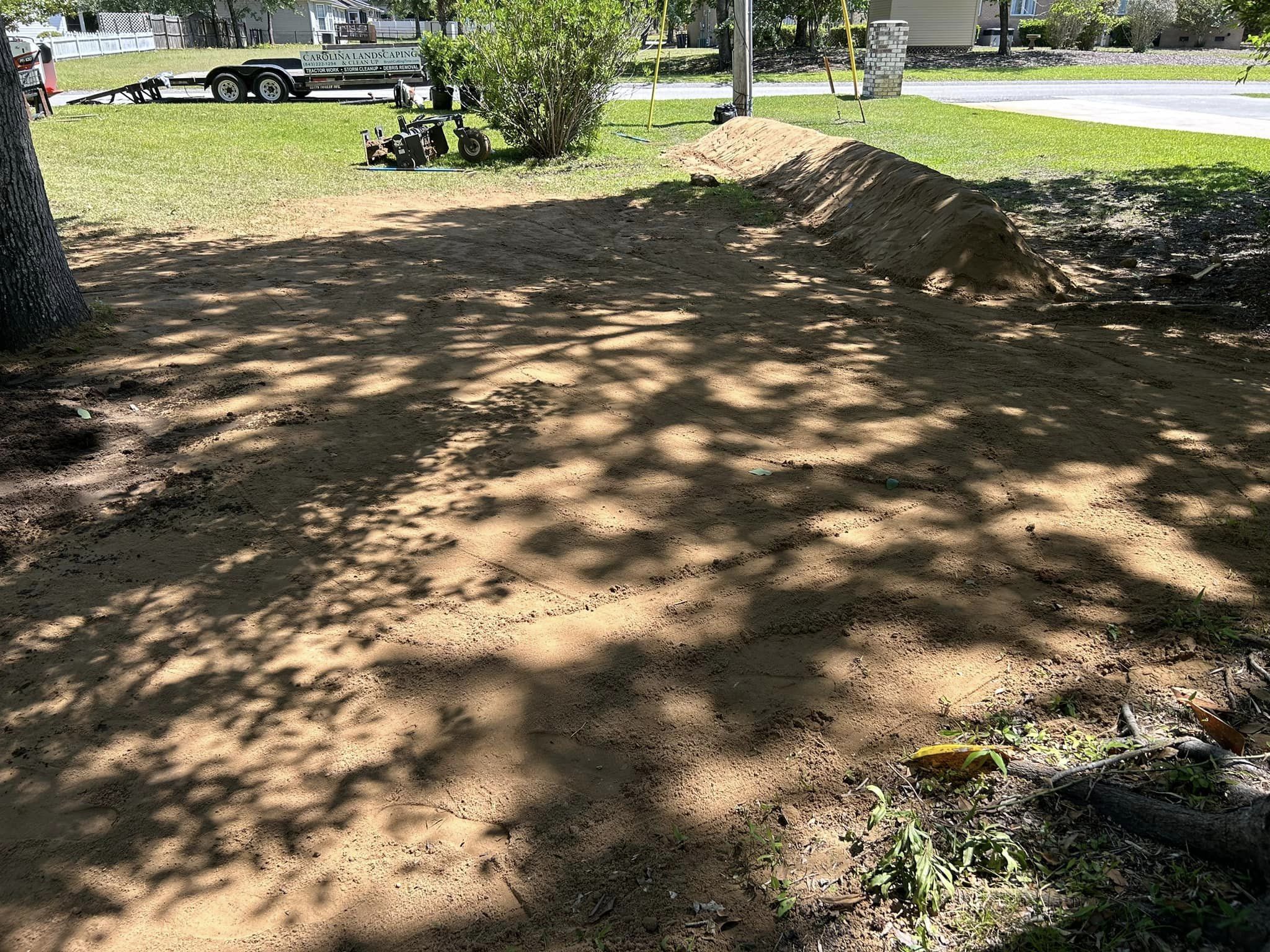 Raise and grade ground, install berms,plants and sod in North Myrtle Beach,SC 29582