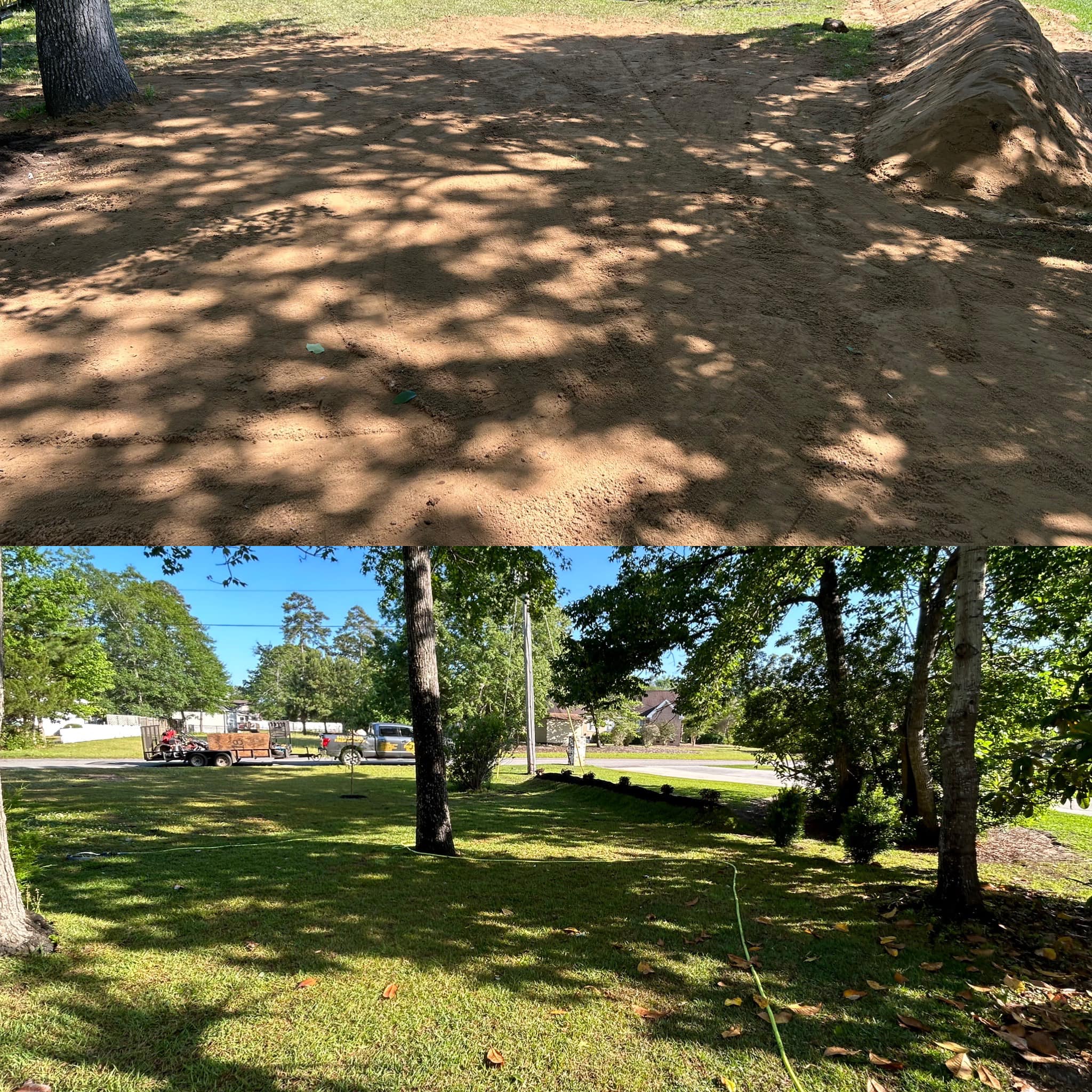 Raise and grade ground, install berms,plants and sod in North Myrtle Beach,SC 29582