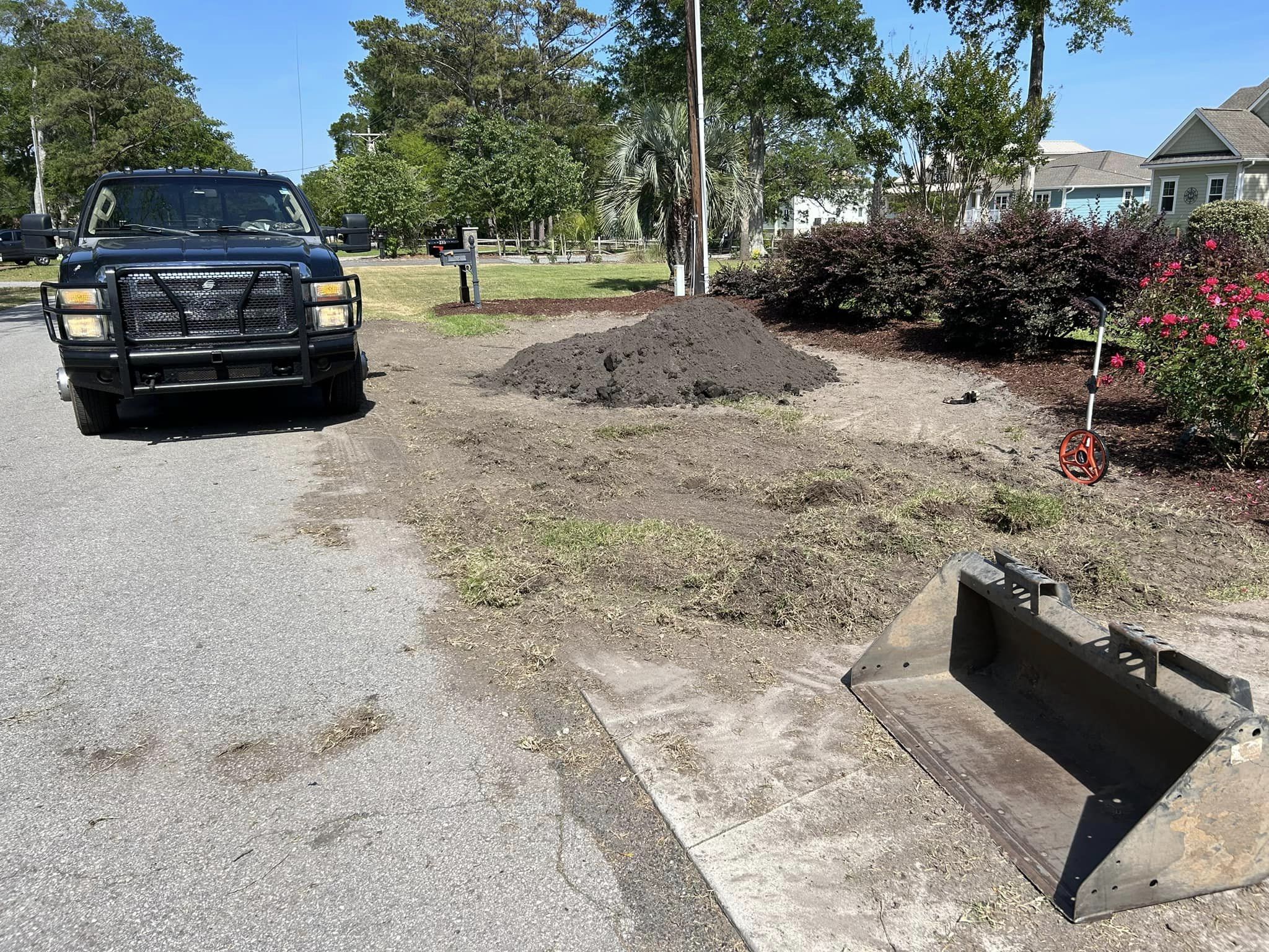 Removed old grass and installed Zoysia Sod in Sunset Beach,NC 28468