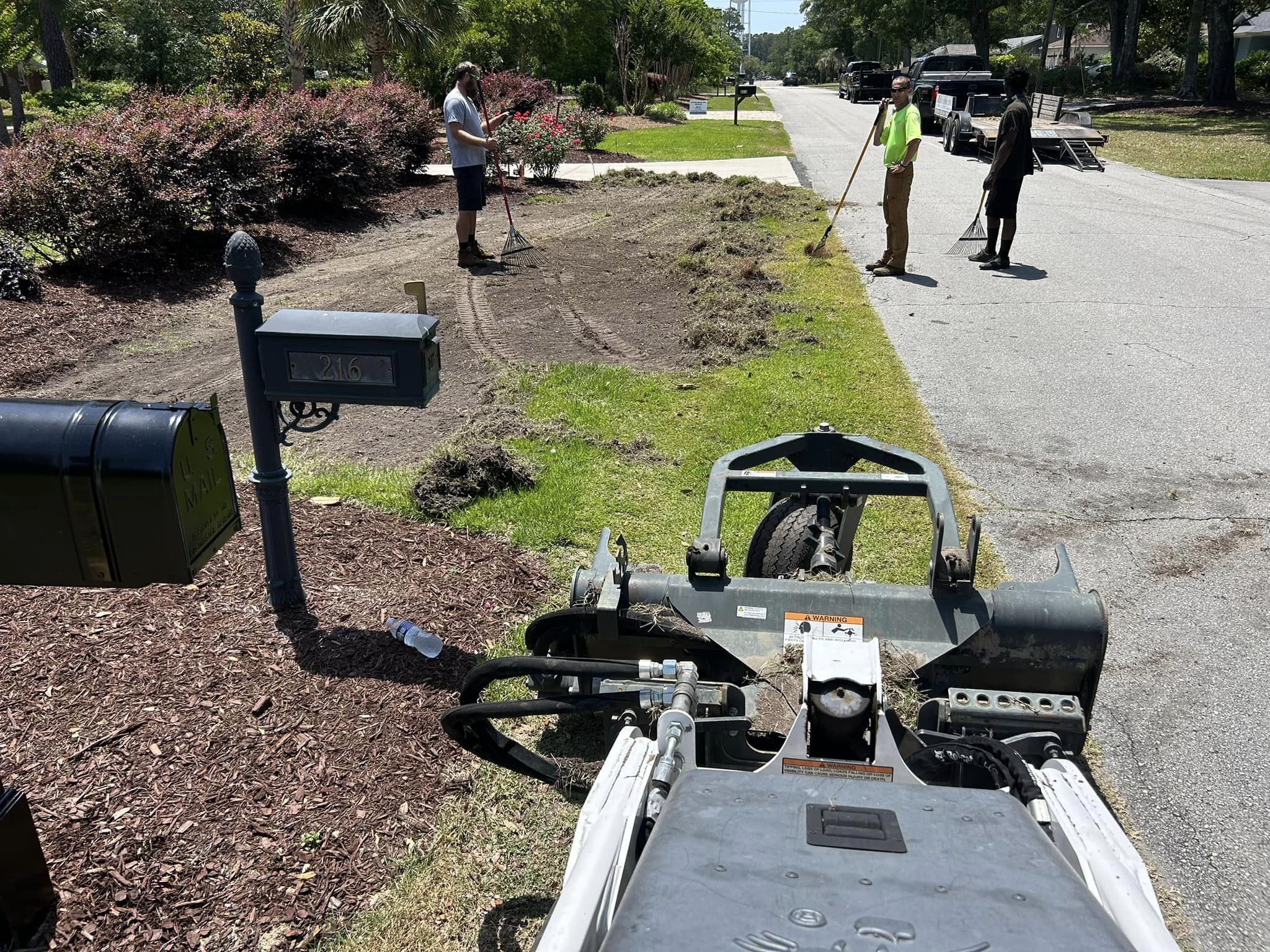 Removed old grass and installed Zoysia Sod in Sunset Beach,NC 28468