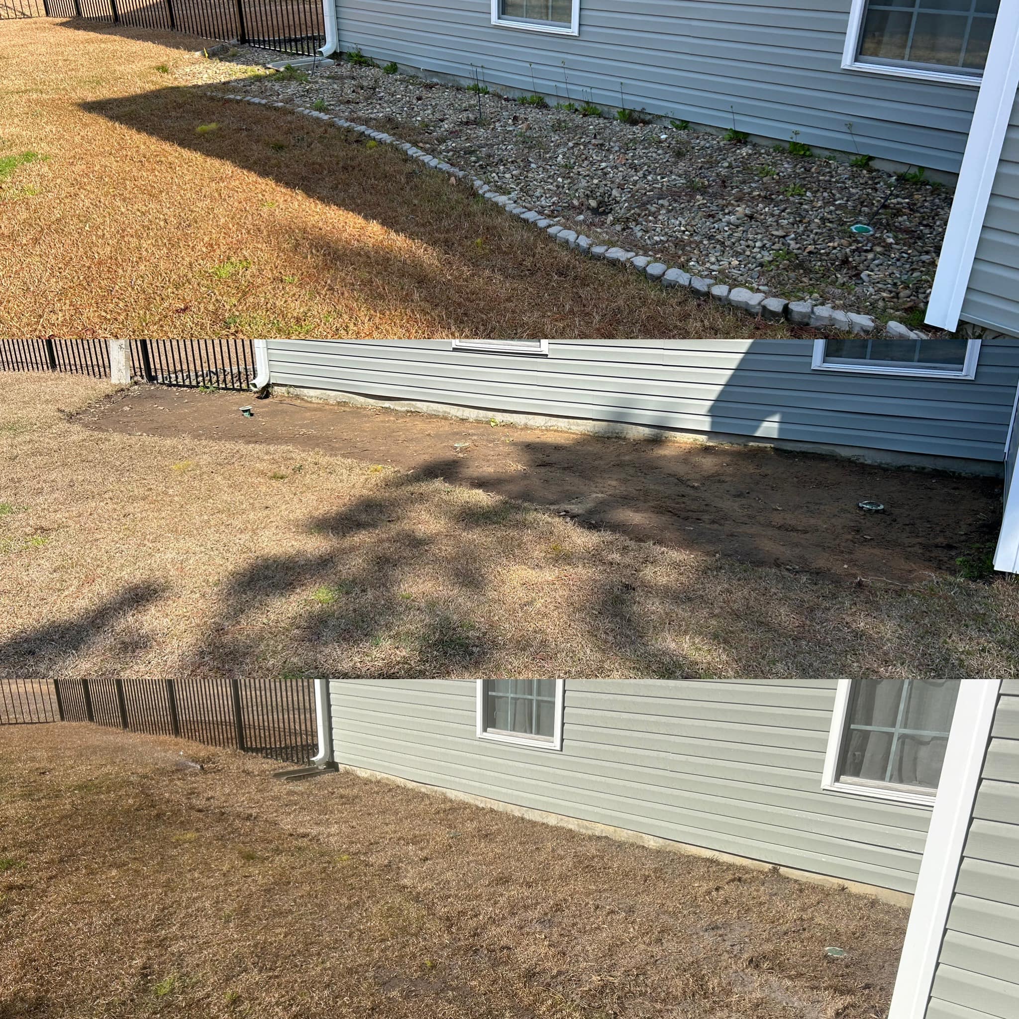Removed rock beds, moved the rock and installed sod down in Little River,SC 29566