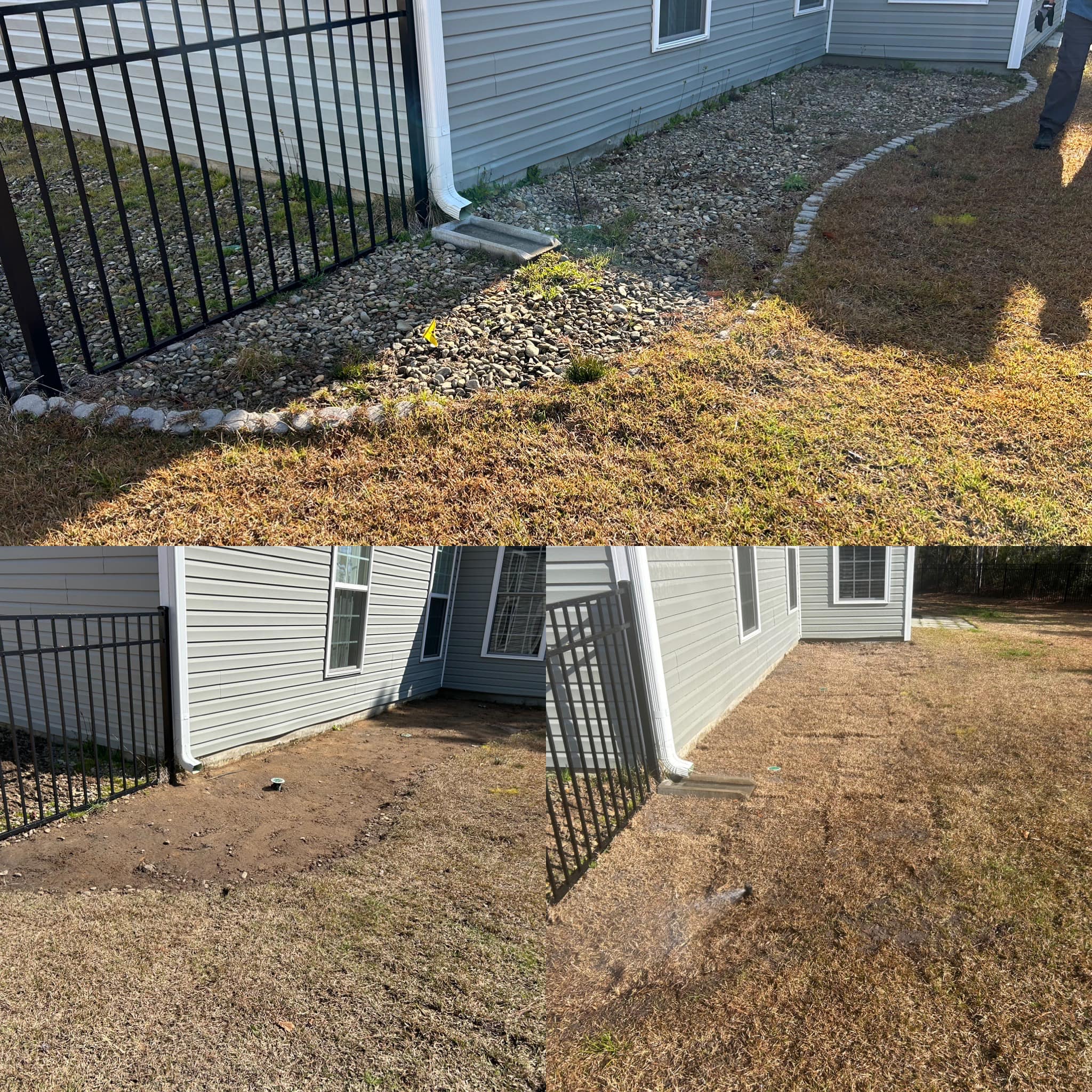 Removed rock beds, moved the rock and installed sod down in Little River,SC 29566