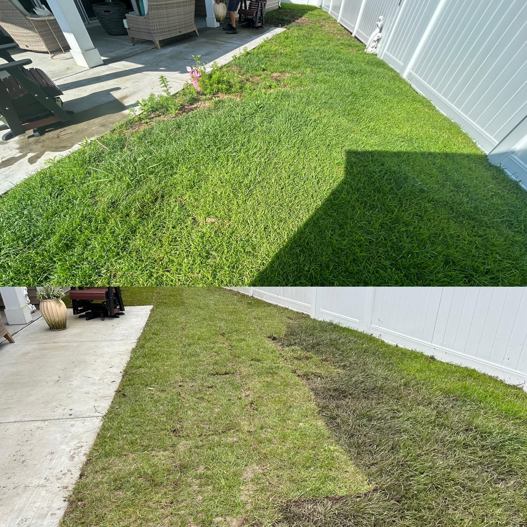 Removed old grass, added soil and installed Bermuda sod down in Little River,SC 29566