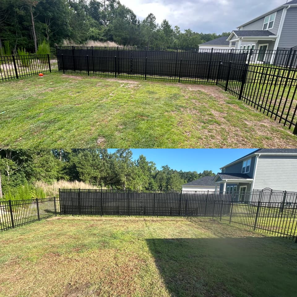 Removed old grass, added soil and installed Bermuda sod down in North Myrtle Beach,SC 29582