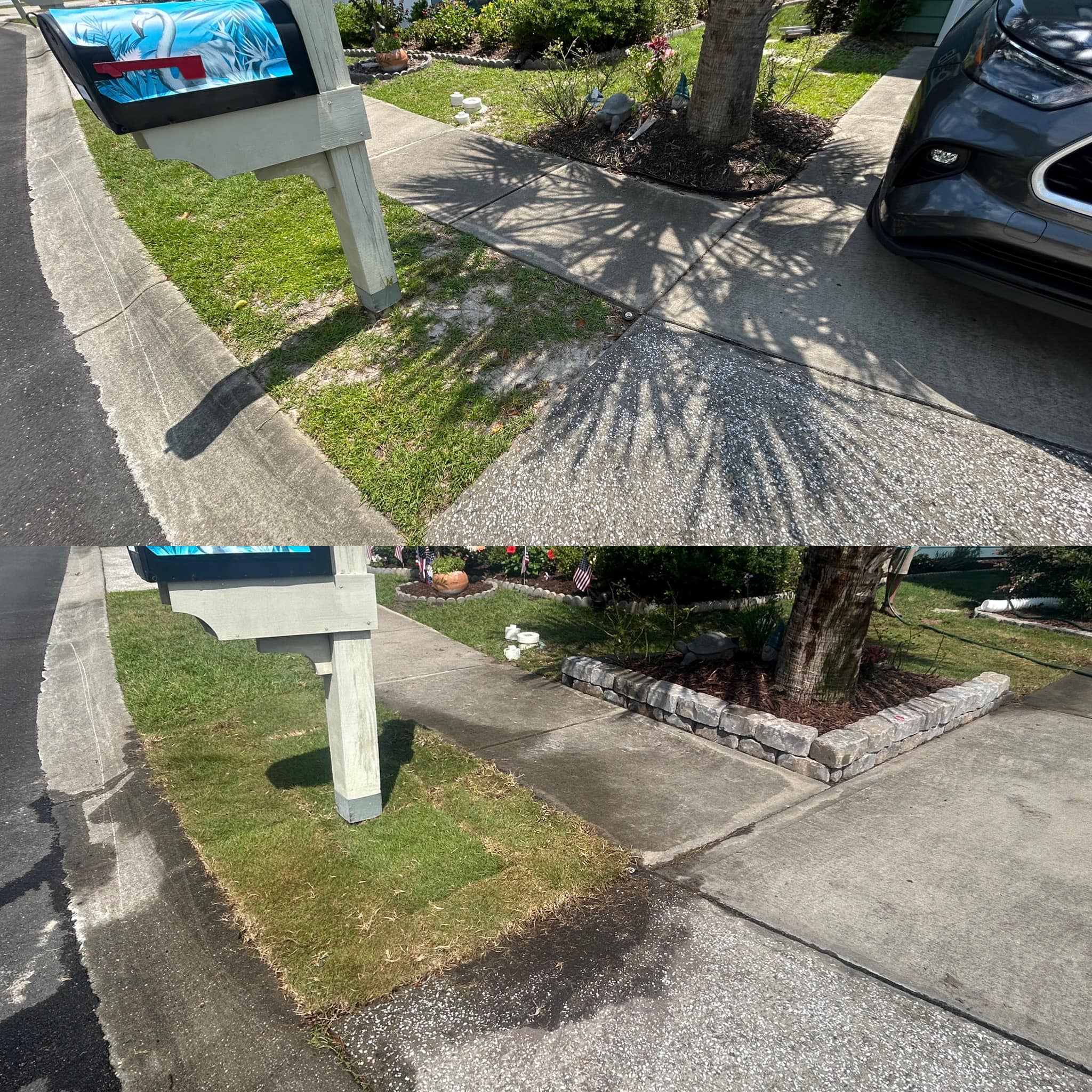 Removed old grass, added soil and installed Emerald Green Zoysia sod down in North Myrtle Beach,SC 29582