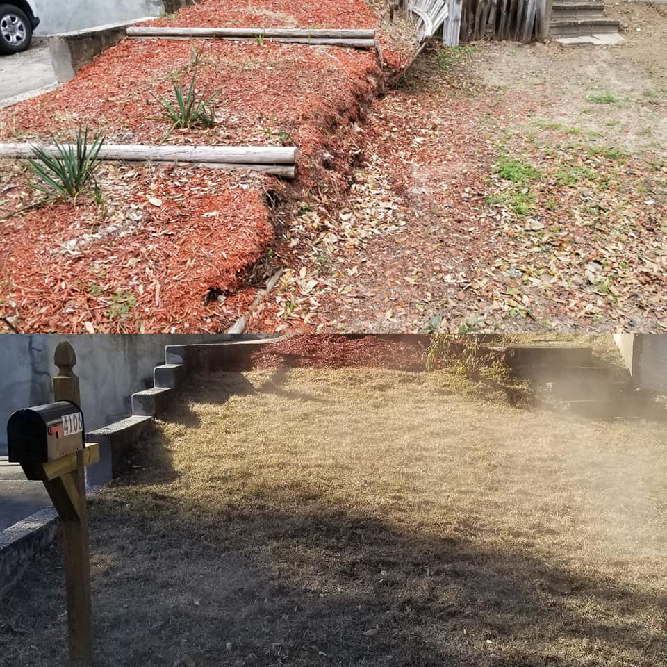 Add dirt grade hill fix irrigation install sod