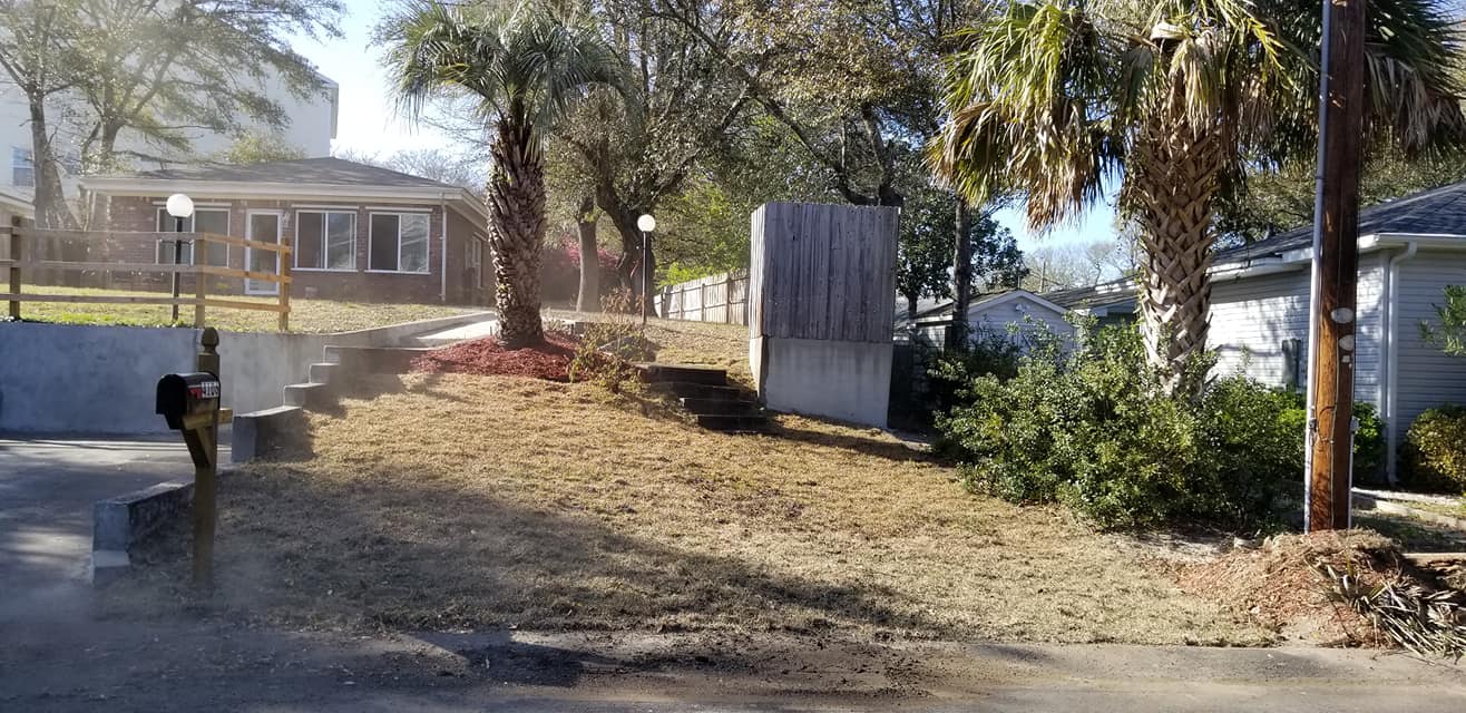 Add dirt grade hill fix irrigation install sod