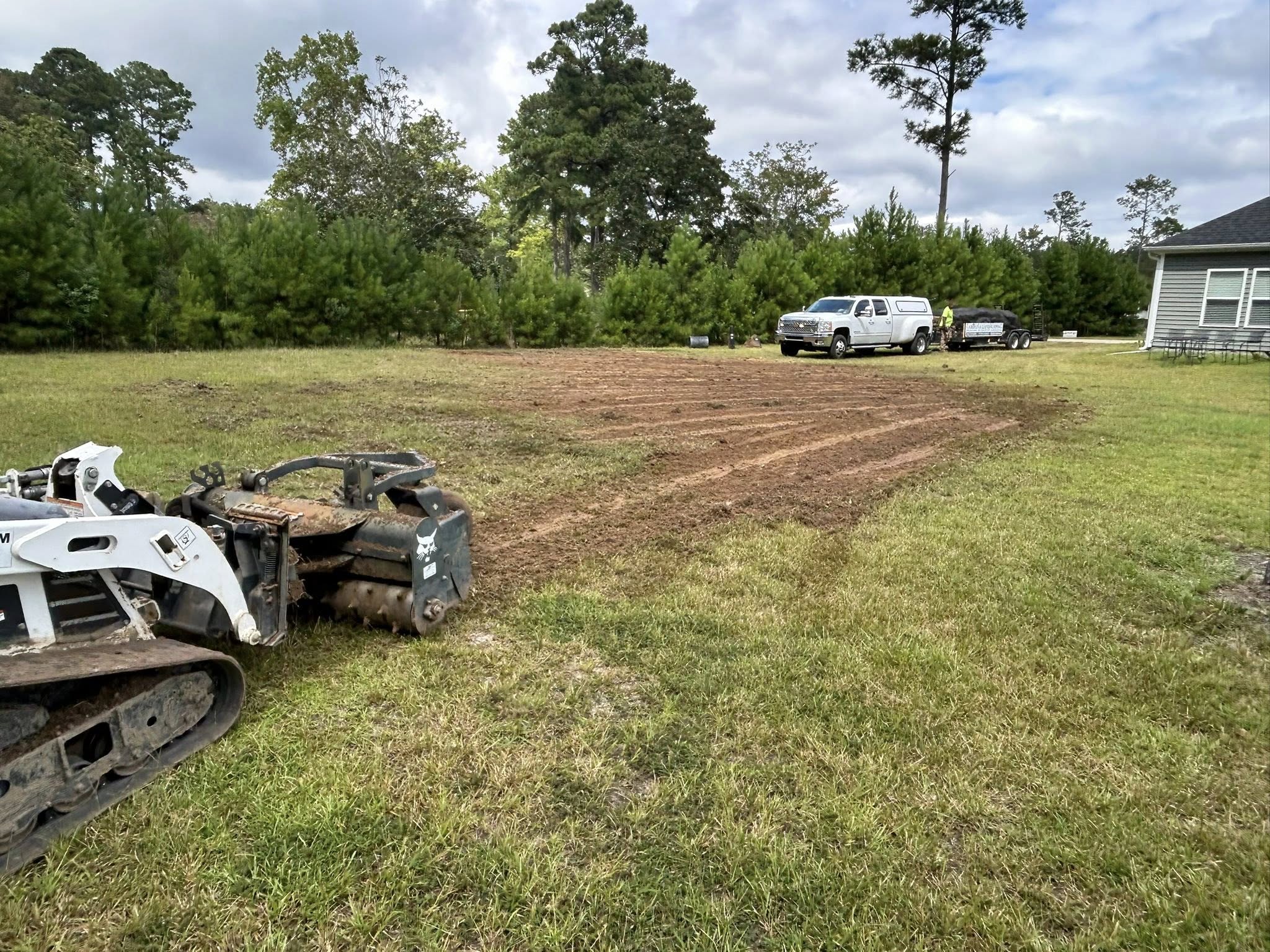 Brought in fill dirt and installed Cetipede pallets in Little River,SC 29566