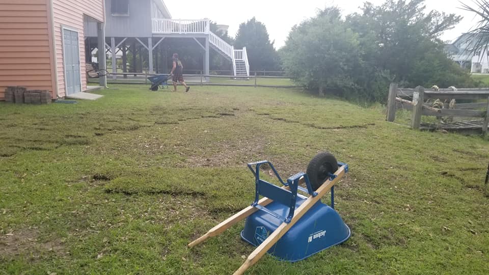 Placed sod at a clean up job in Cherry Grove, SC 29582