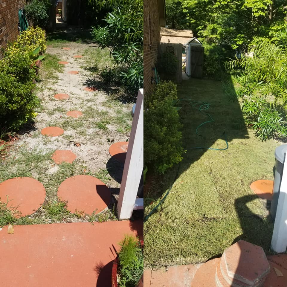 Placed sod at a clean up job in Cherry Grove, SC 29582