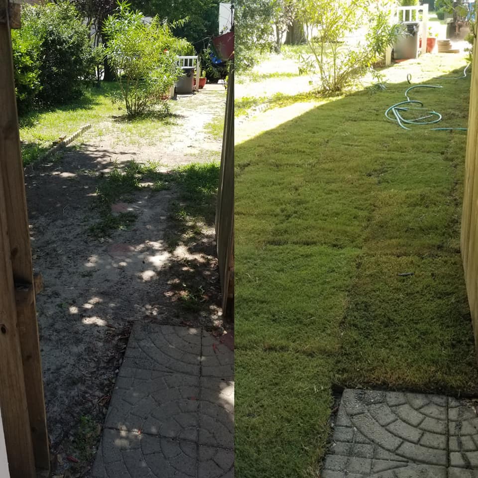 Placed sod at a clean up job in Cherry Grove, SC 29582