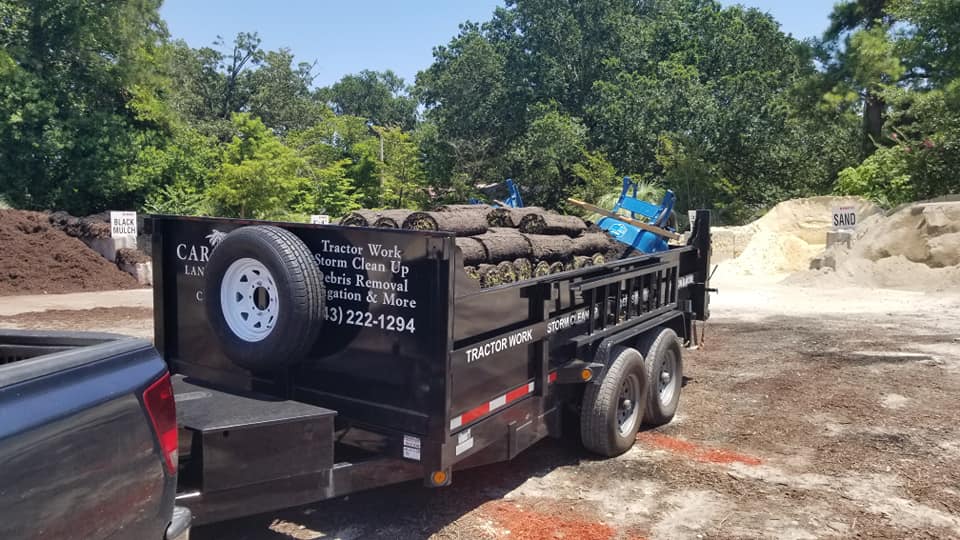 Placed sod at a clean up job in Cherry Grove, SC 29582
