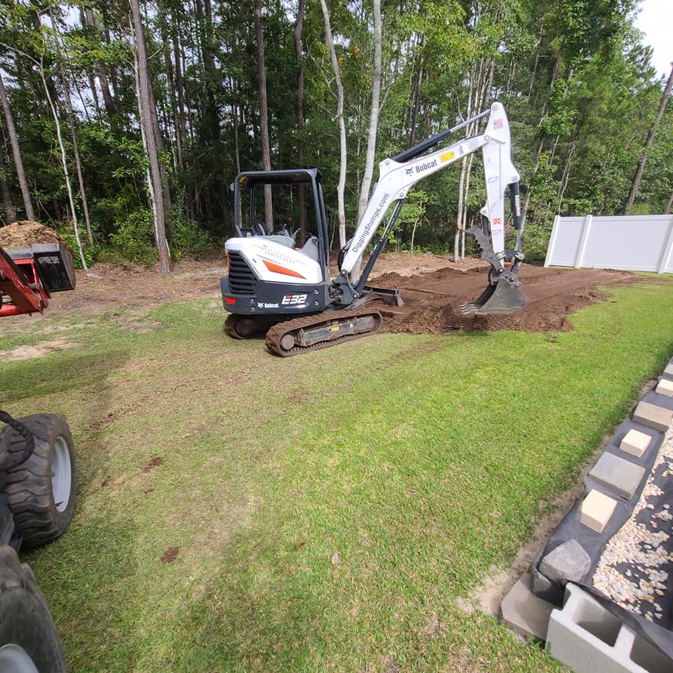 Installed 3 dump truck loads of dirt and graded for sod in Longs, SC 29568